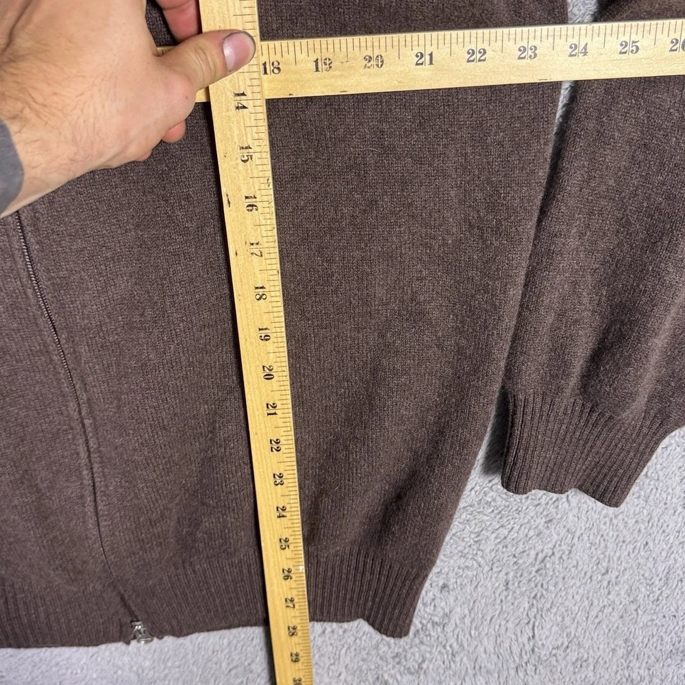 Gran Sasso Cashmere Geelong Sweater Mens EU 58 Italy Full Zip Cardigan Wool
